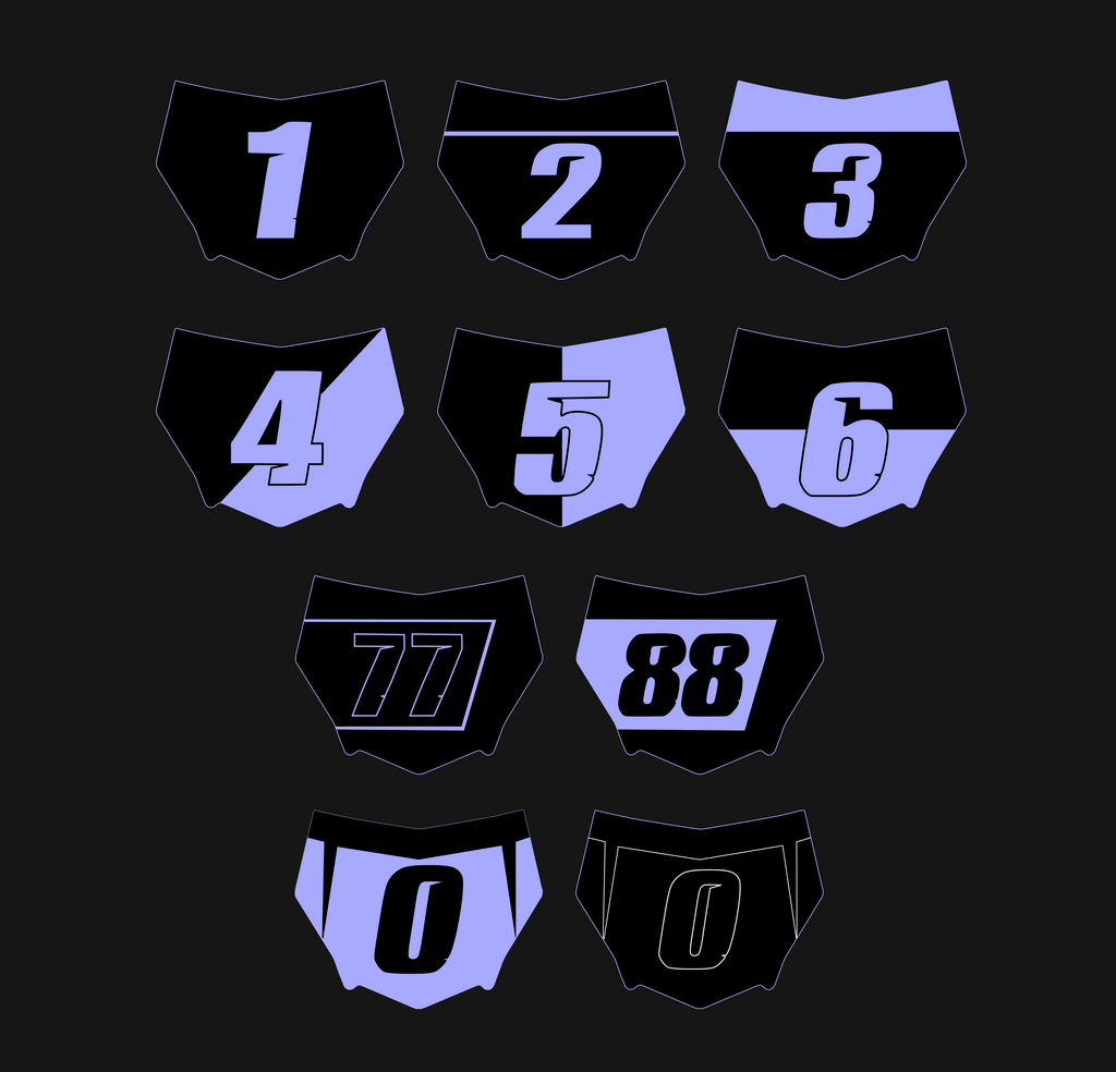 Custom MotoCutz Number Plate Decal