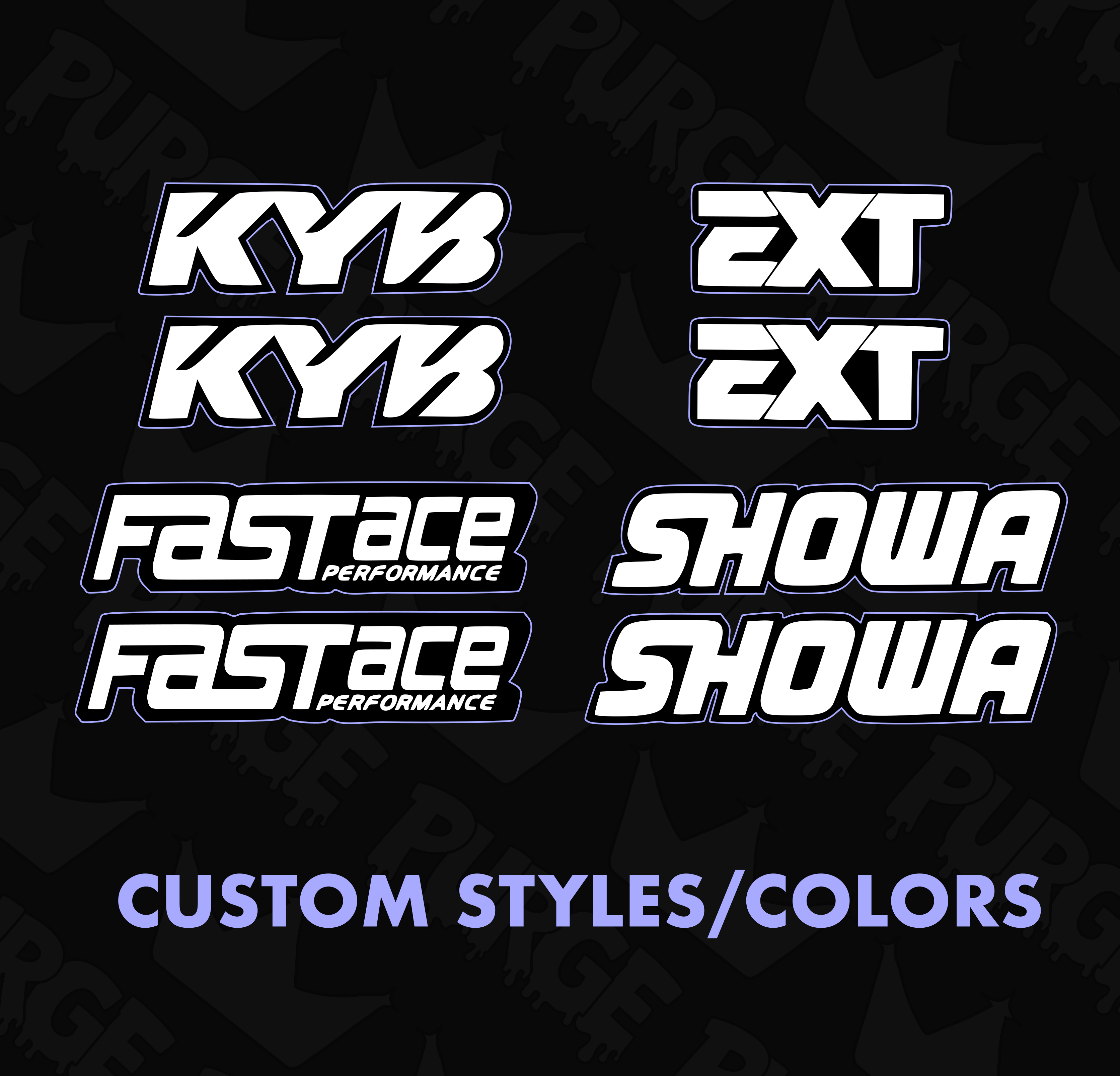 KYB / EXT / FastAce / Showa Decals